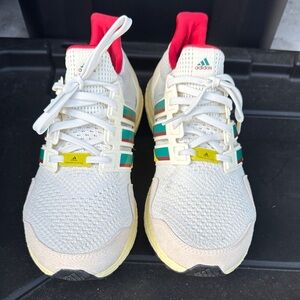 Adidas Ultra Boost Cream and Red Running Shoes